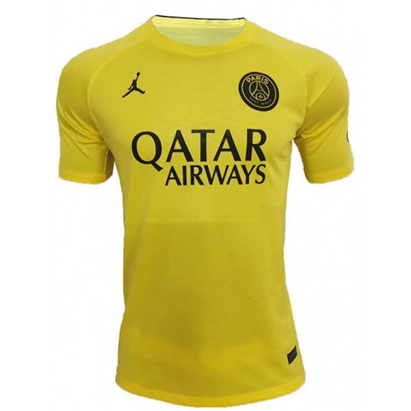 Paris saint germain training jersey soccer uniform PSG yellow player version kit men's football top sports shirt 2023-2024
